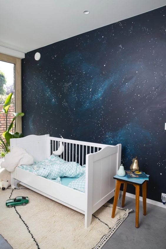 Space themed hot sale nursery girl