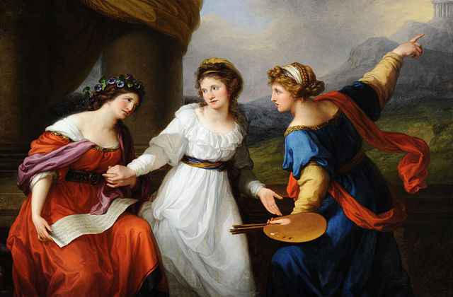 Self-Portrait Hesitating Between the Arts of Music and Painting by Angelica Kauffman
