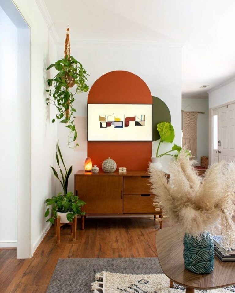 Boho Living Room Ideas Wall Decal 768x959 