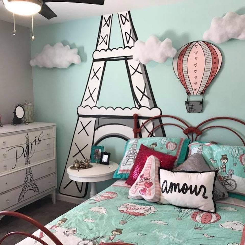 Eiffel tower wall mural 