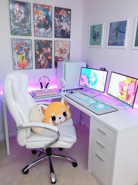 kawaii accessoires de bureau esthétique kawaii chambre décor gadgets bureau  sculpture gaming