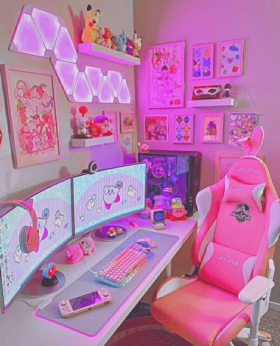 60 Cute Kawaii Gaming Setup Ideas | Displate Blog