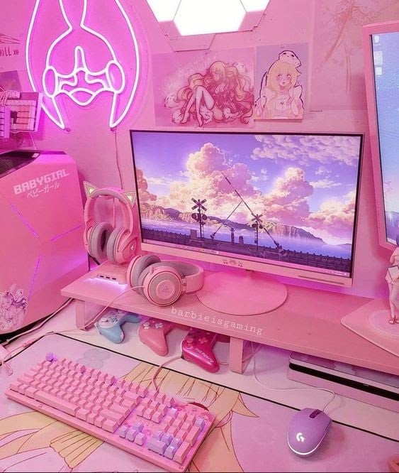 60 Cute Kawaii Gaming Setup Ideas | Displate Blog