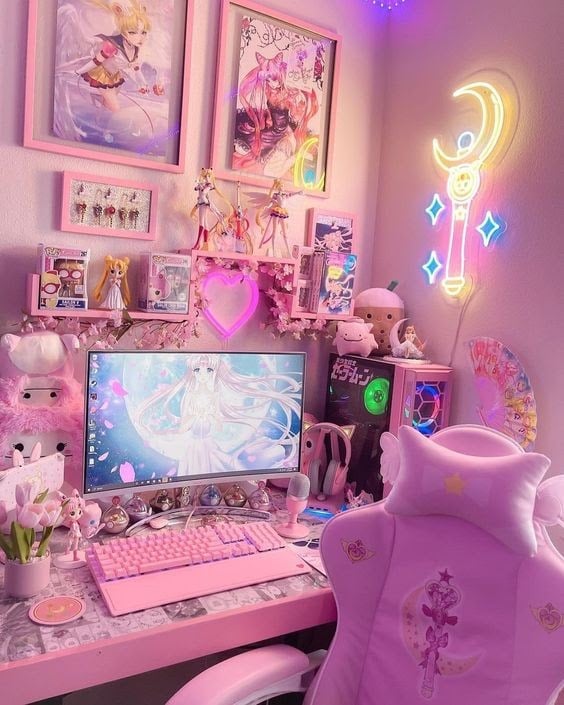 60 Cute Kawaii Gaming Setup Ideas | Displate Blog