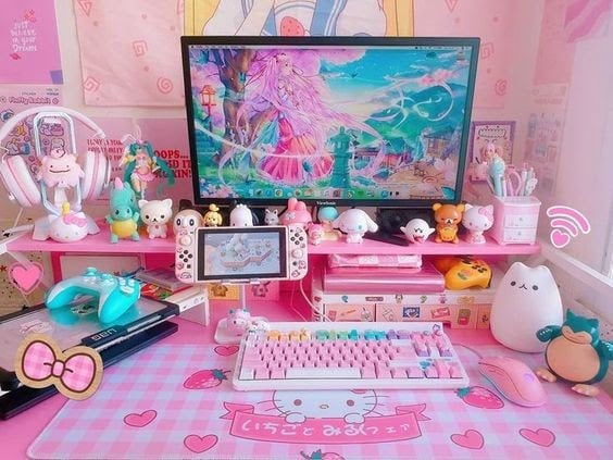 60 Cute Kawaii Gaming Setup Ideas