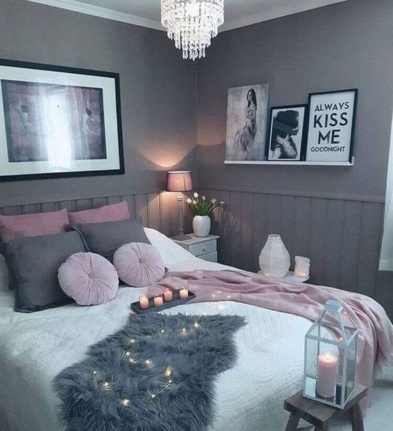 grey and purple bedroom color schemes