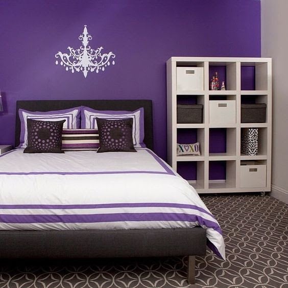 bedroom ideas with purple walls