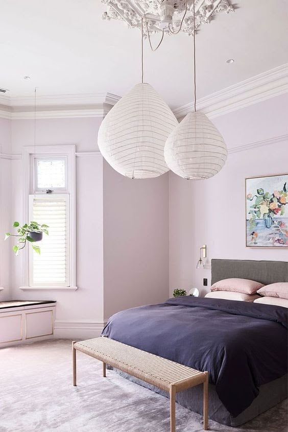 light purple bedroom