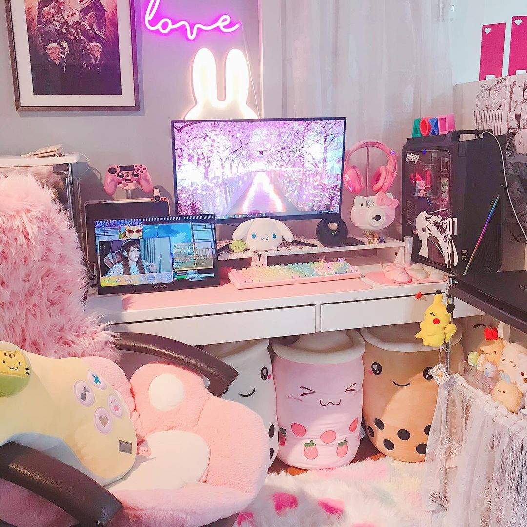 33 Pink Gaming Setup Ideas to Keep any Gamer Girl Happy | Displate Blog