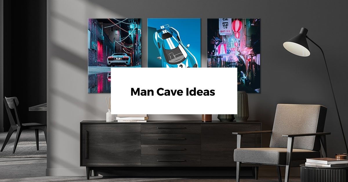 TV Stand Mancave Decor Garage Furniture Wall Art Car 