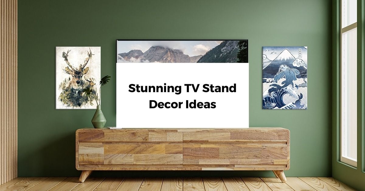 How to paint a TV stand - Green With Decor