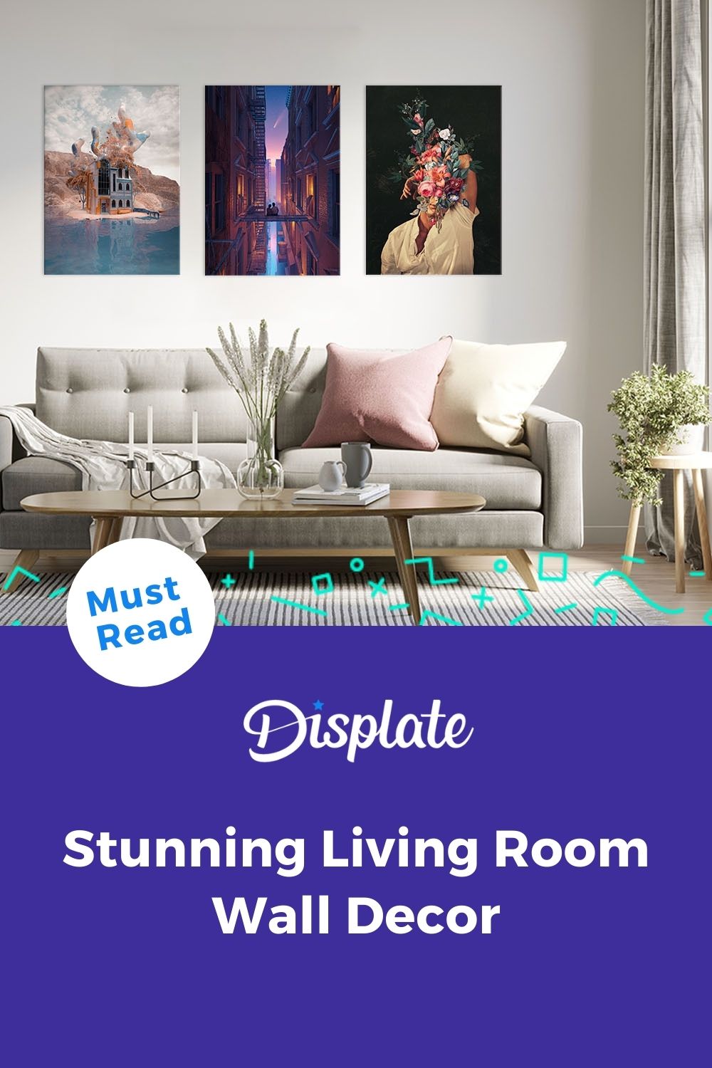 27 Stunning Living Room Wall Decor Ideas | Displate Blog