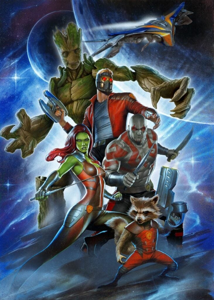 Star-Lord and Gamora poster
