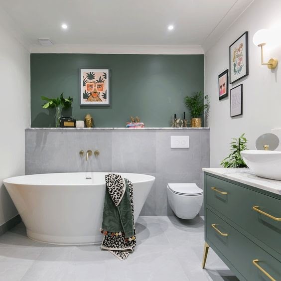 23 Beautiful Gray and White Bathroom Decor & Design Ideas