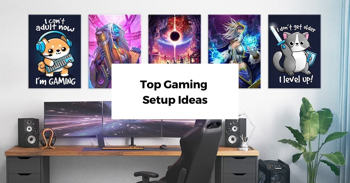 30 Top Gaming Setup Ideas For 2022, Wooden Gaming Desk Ideas
