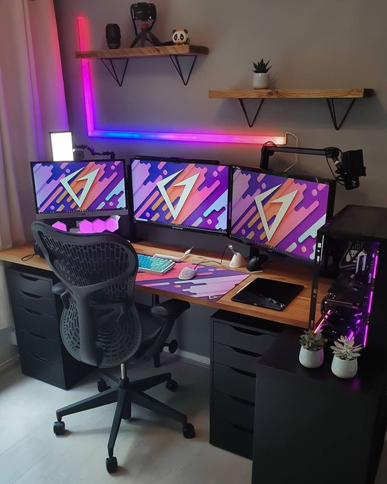 45 Awesome Aesthetic Gaming Setup Ideas, Displate Blog