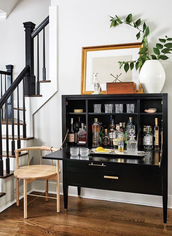 Buy Wooden Home Bar Cabinet  Mini Bar For Home & Living Room