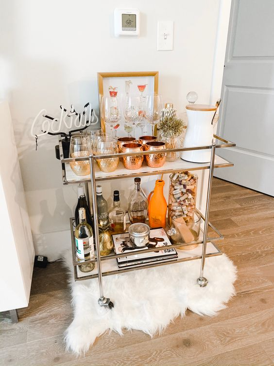 Stylish Mini-Bar Setup in a Jar