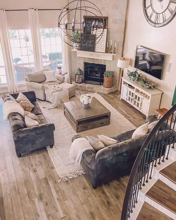 Rustic Farmhouse Living Room | Baci Living Room