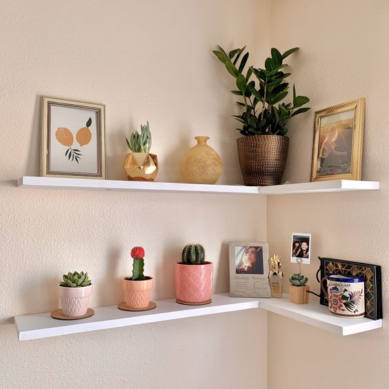 23 Stunningly Corner Shelf Ideas, A Guide for Housekeeping