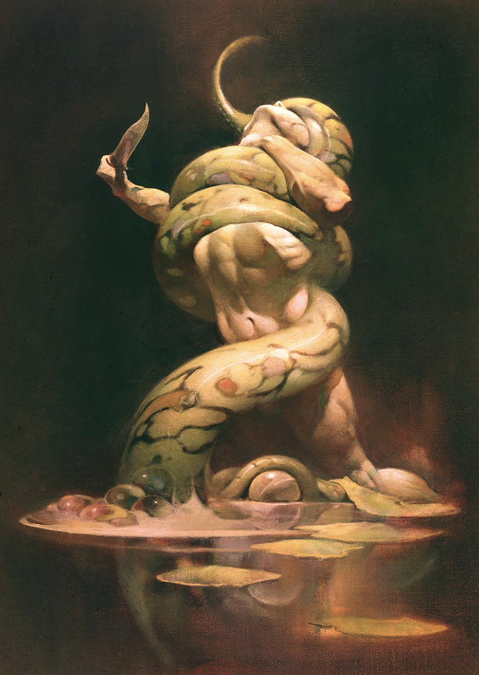 Serpent via Frank Frazetta Official Brand Shop
