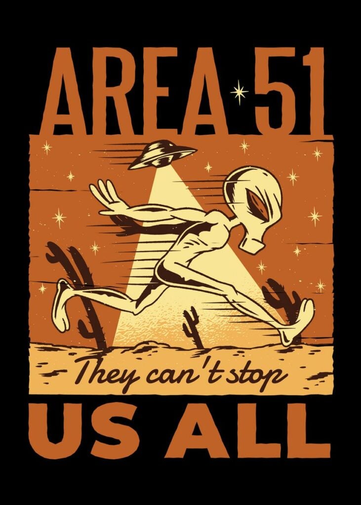 Alien Area 51 Poster by Simon Darren