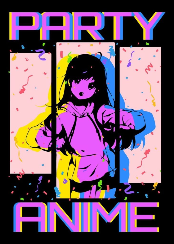 Anime Manga Otaku Kawaii Poster by Sebastian Wünsche