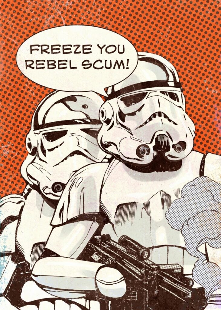Freeze You Rebel Scum Poster via Star Wars Official Brand Shop