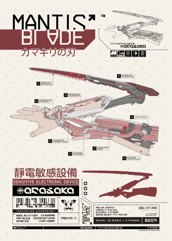 Mantis Blade Poster via Cyberpunk 2077 Official Brand Shop