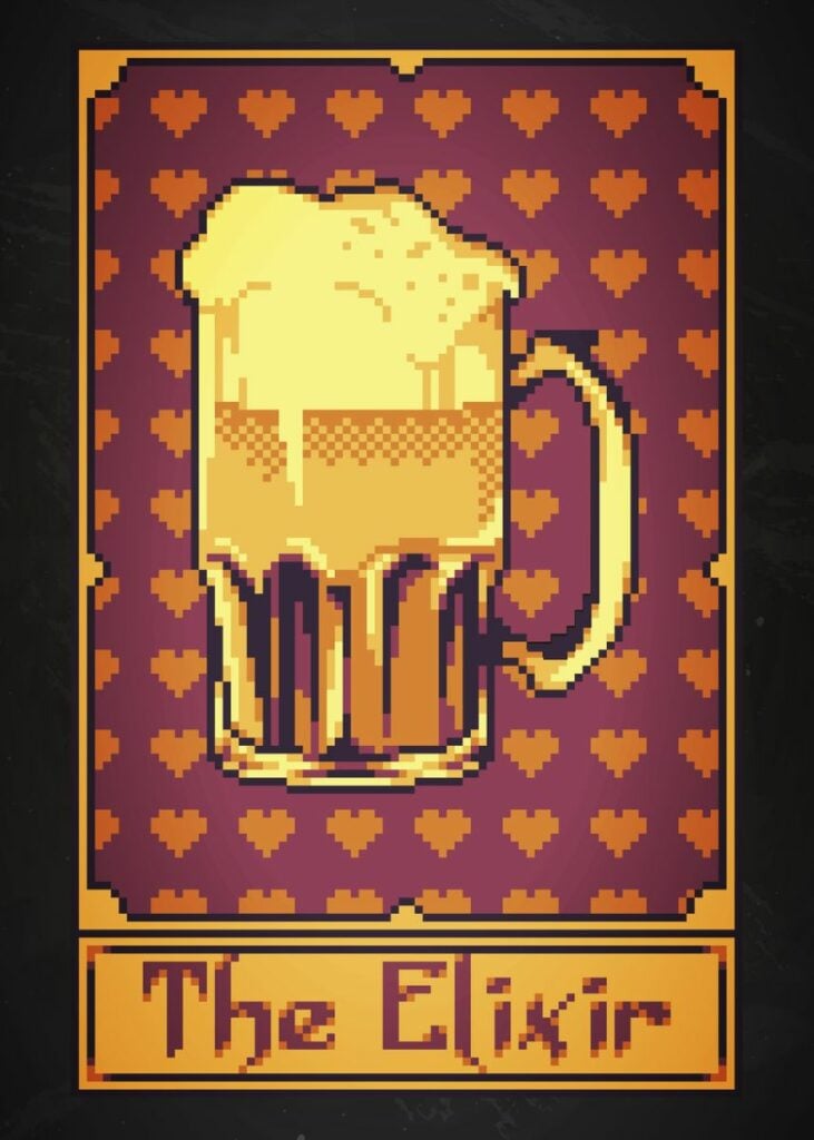 Retro Beer Pixel Art Poster by BestPrints