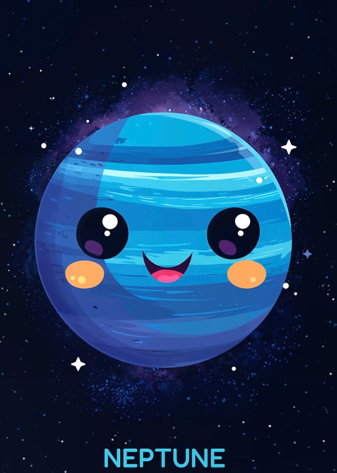DOA - Cute Cartoon Neptune Planet