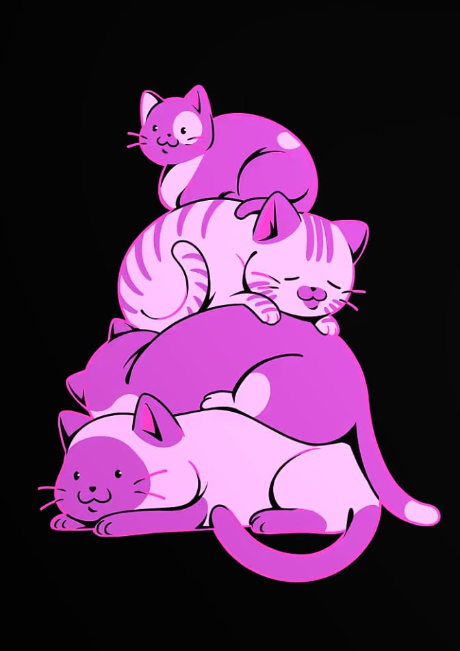Tobias Fonseca - Kawaii Cat Pile