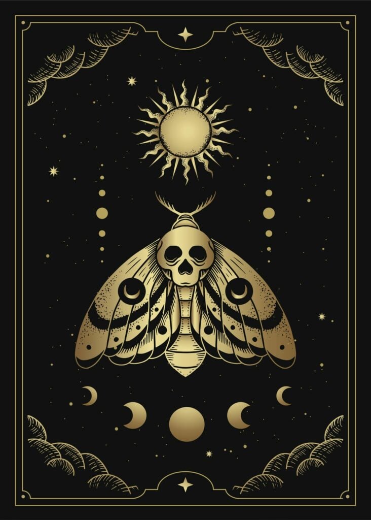 Death moth tarot card
