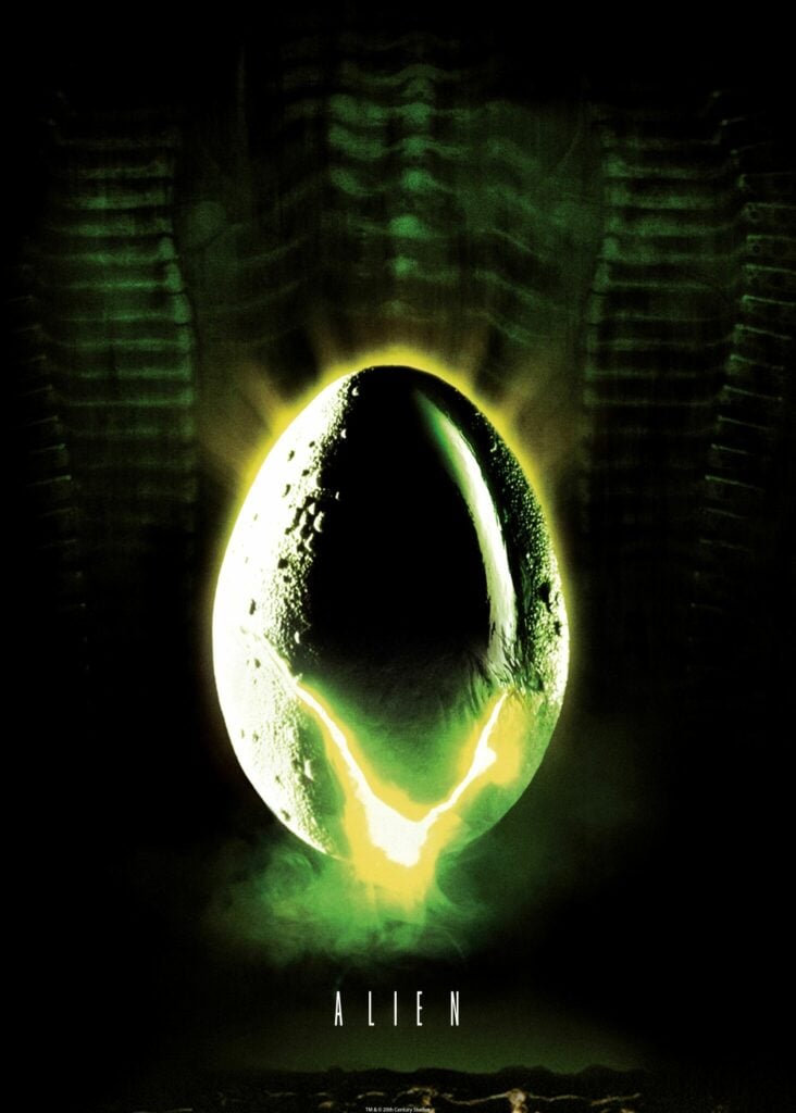 Alien Glowing Egg Poster
