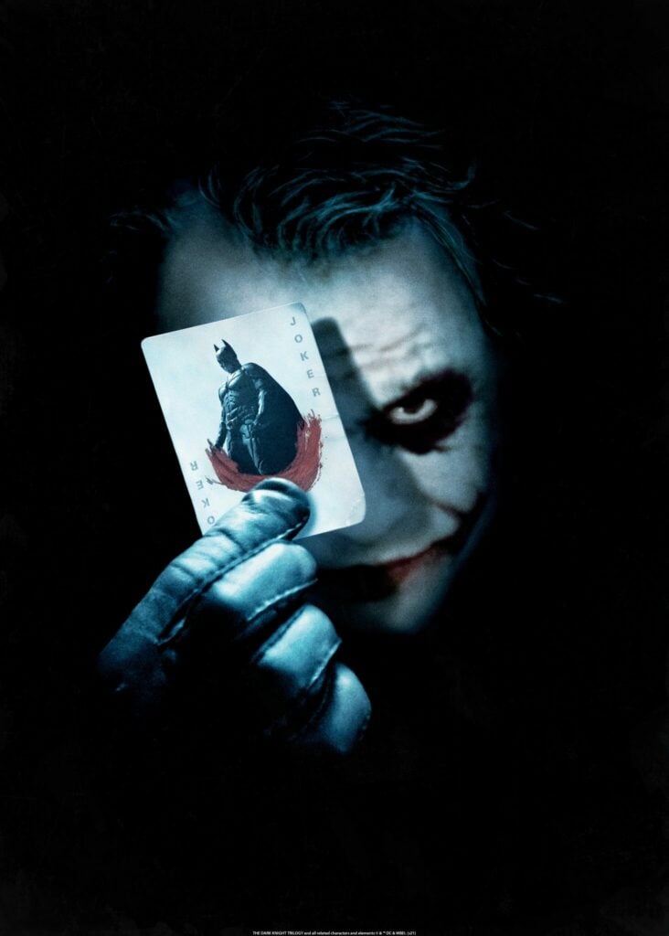 Joker with Batman card
