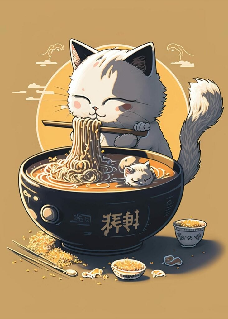 cat ramen japan
