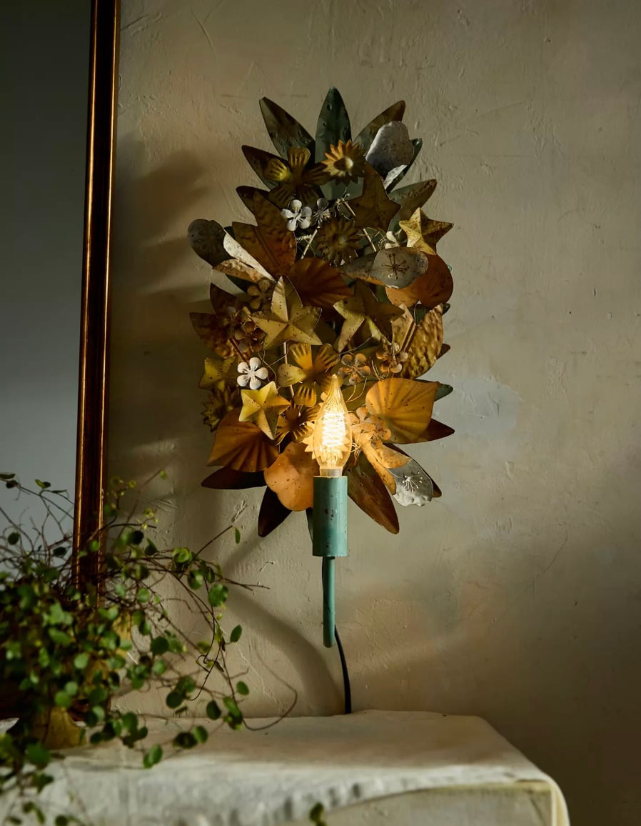 Floral Iron Sconce