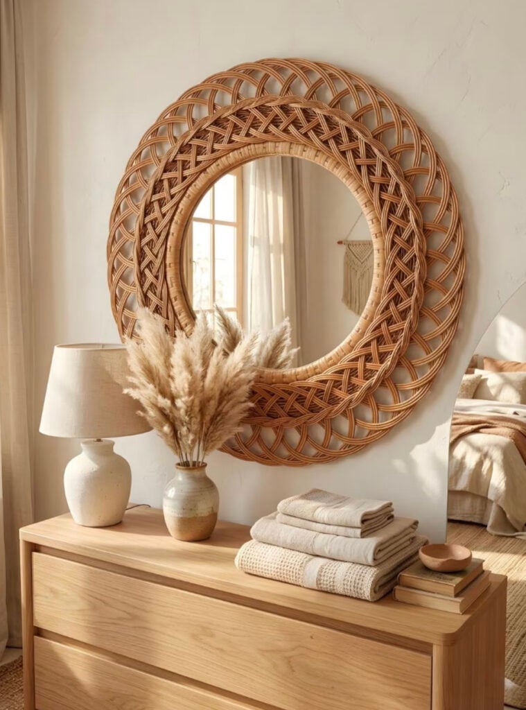 Rattan Mirror