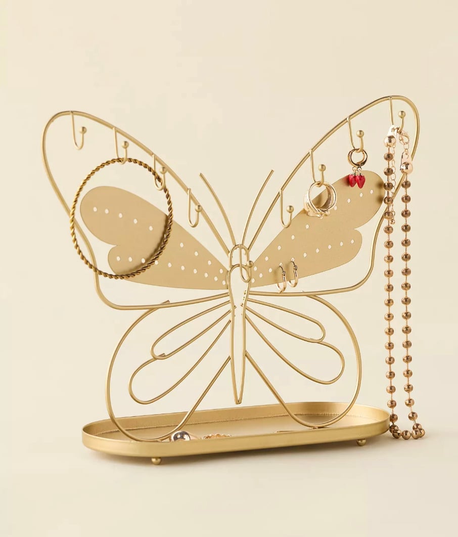 Butterfly-Shaped Iron Jewelry Stand