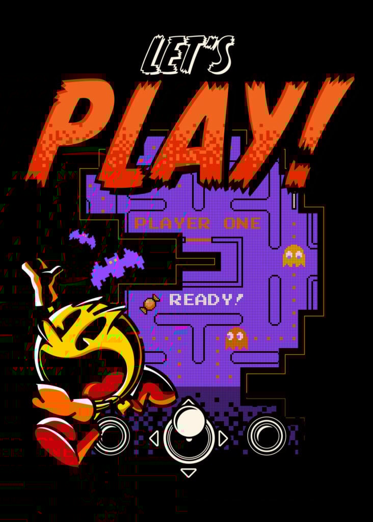 Set of Pac-Man posters