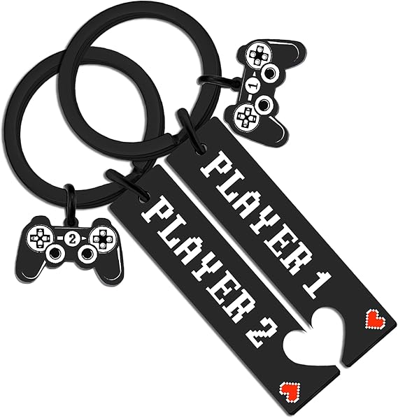 Player 1, Player 2 Couple Keychain