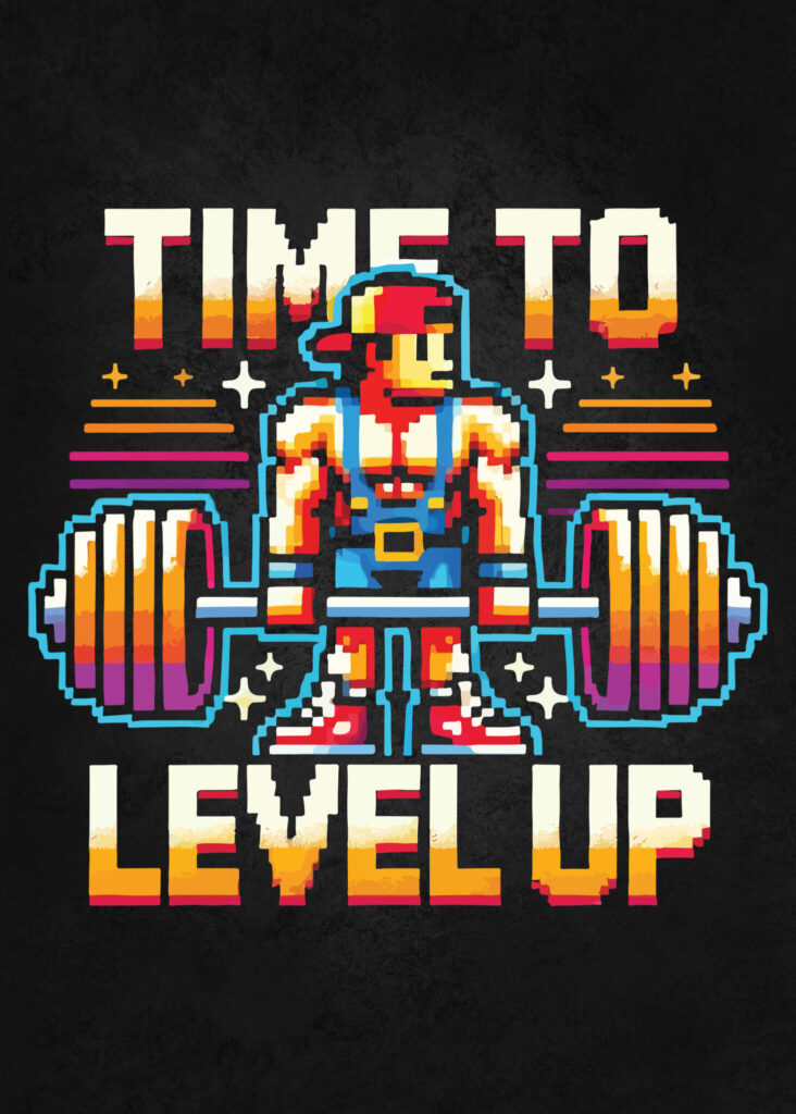 Time To Level Up, Gym Gamer, Workout Gaming Poster 