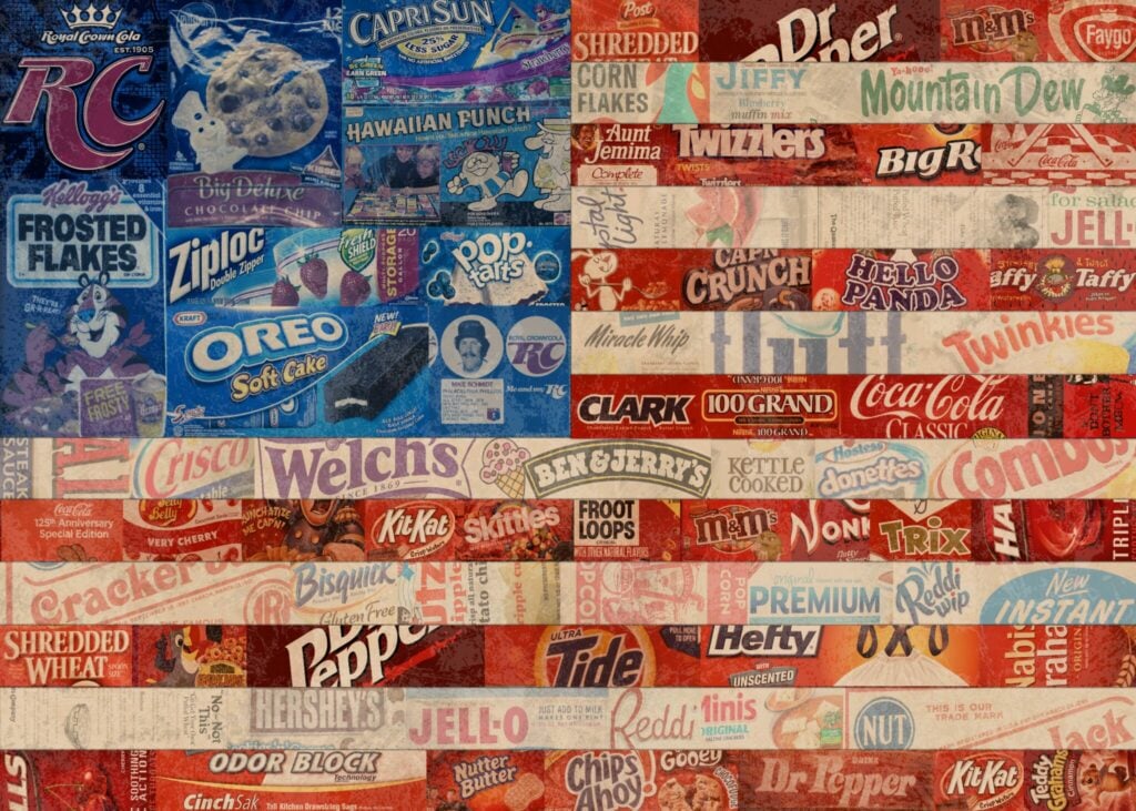 Retro Candy American Flag Poster by Design Turnpike
